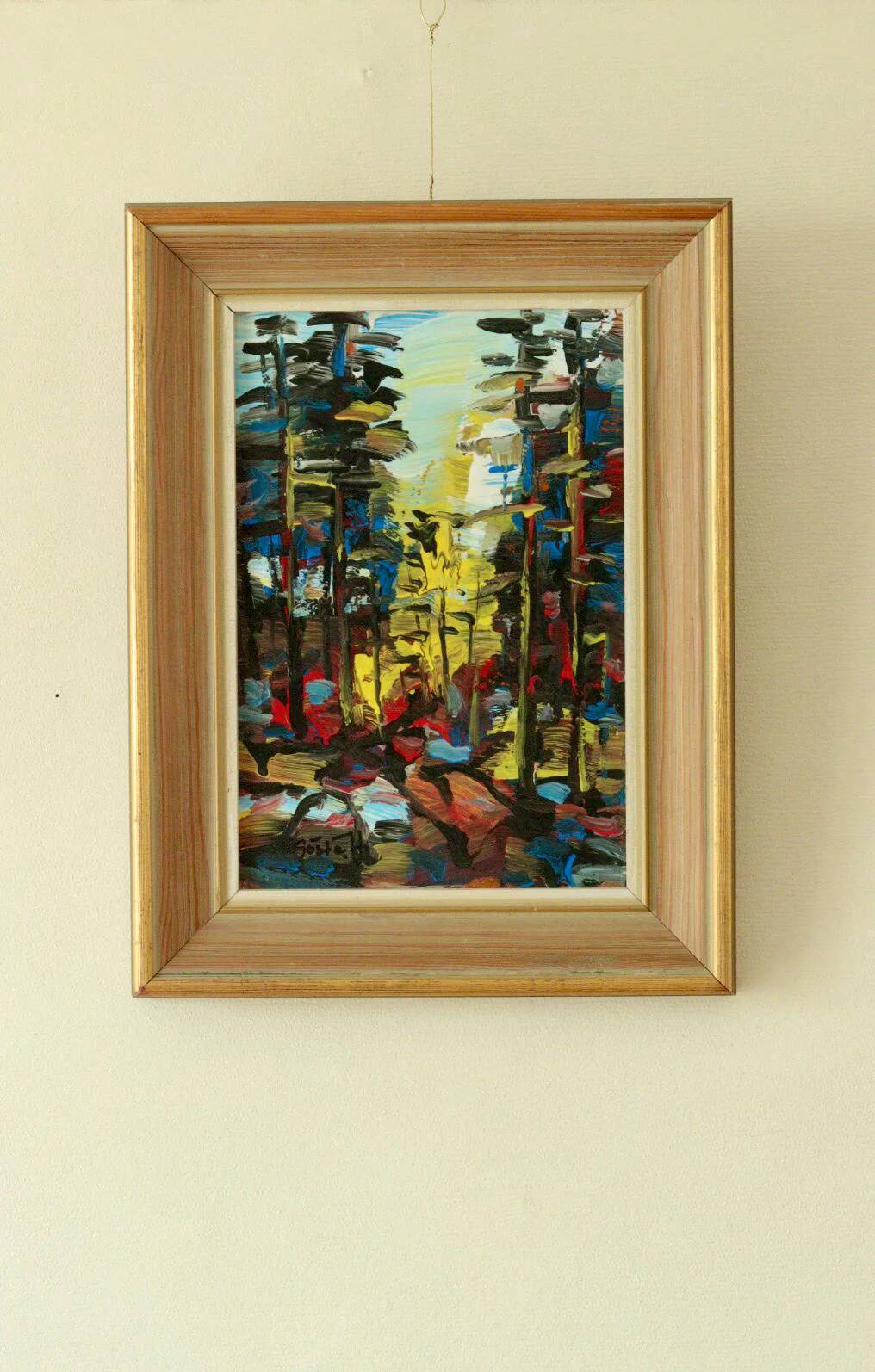 "Large trunks in a great forest" by Gösta Hilding