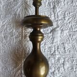 Pretty old brass candlestick type lamp