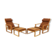 Fauteuils modèle 2254  avec ottomanes par Børge Mogensen pour Fredericia
