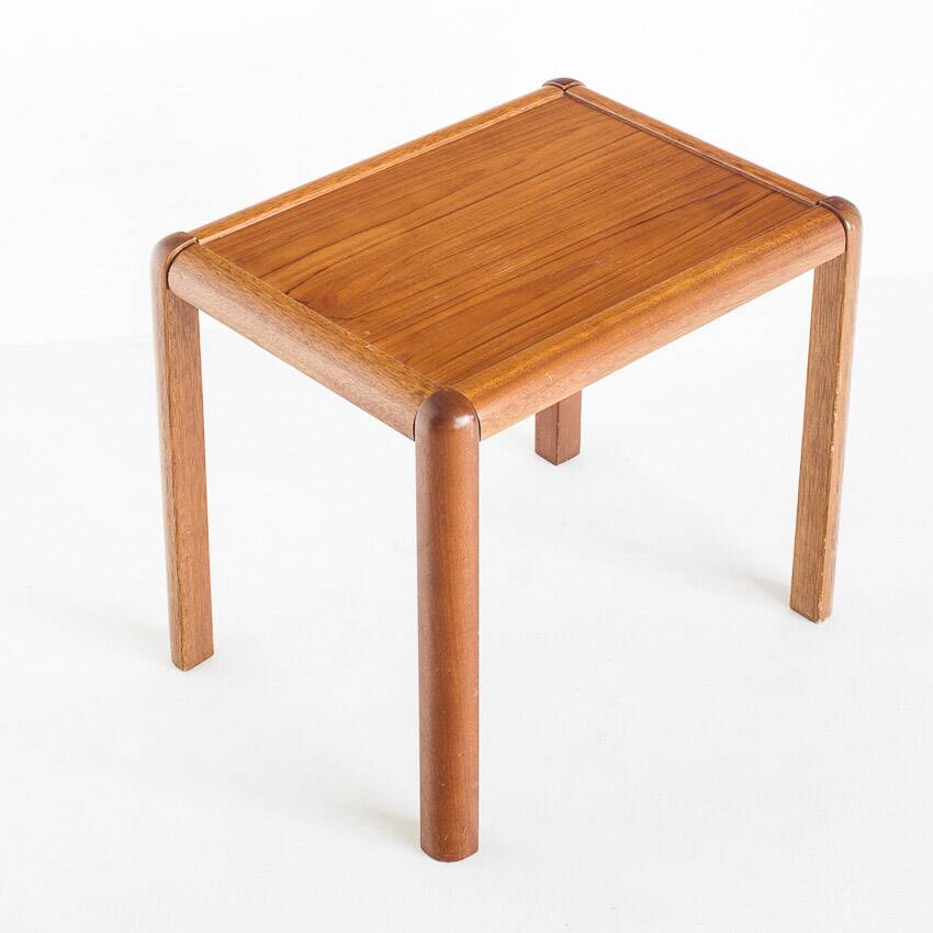 Small vintage teak side table. France, 1960s