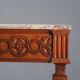 Antique neoclassical console in walnut with a marble top, 18th century.
