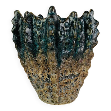 Vase corail céramique vintage