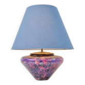 Lampe de table en verre vintage française de Laque Line, années 1970