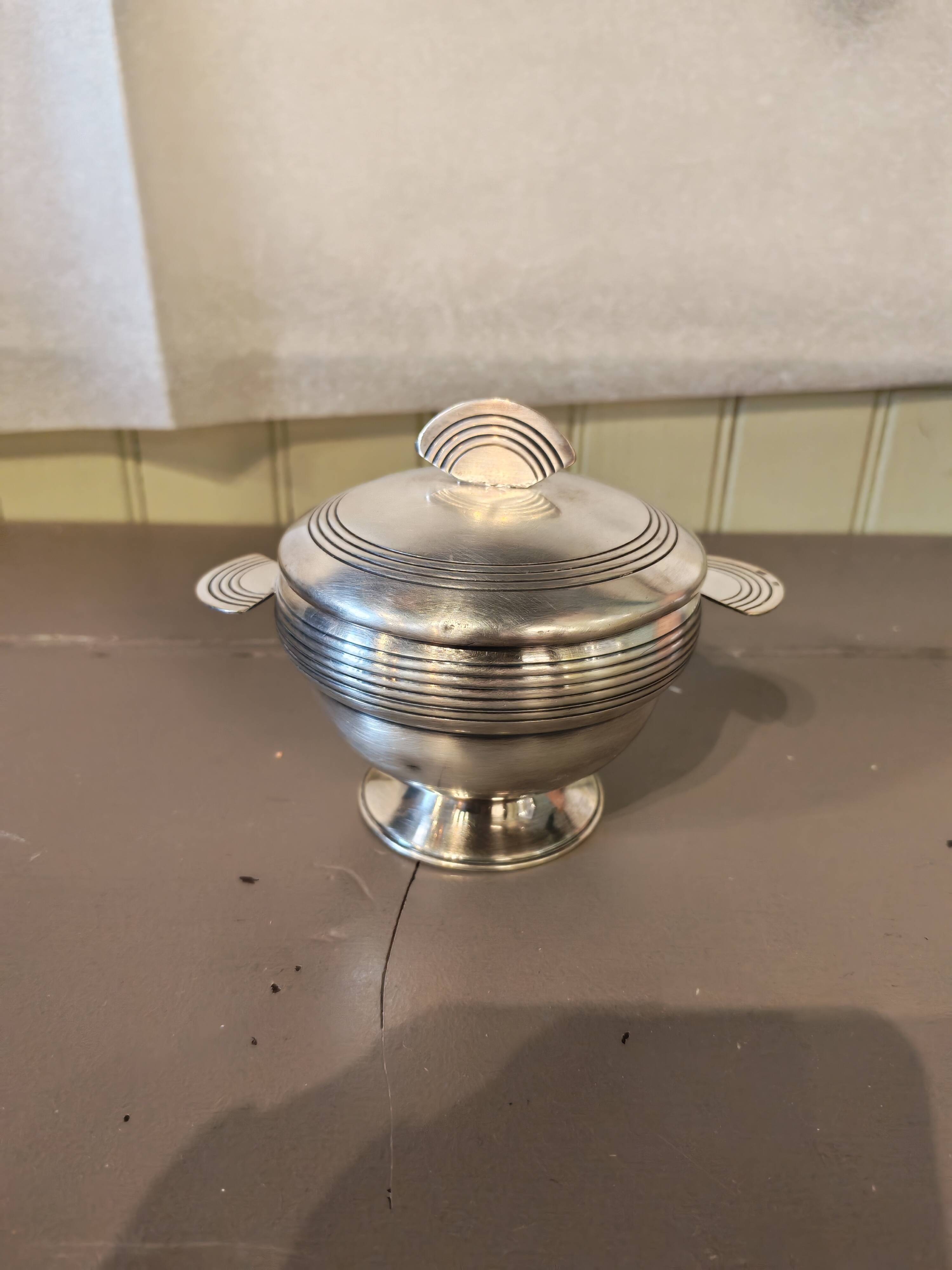Art Deco silver-plated bonbonnière