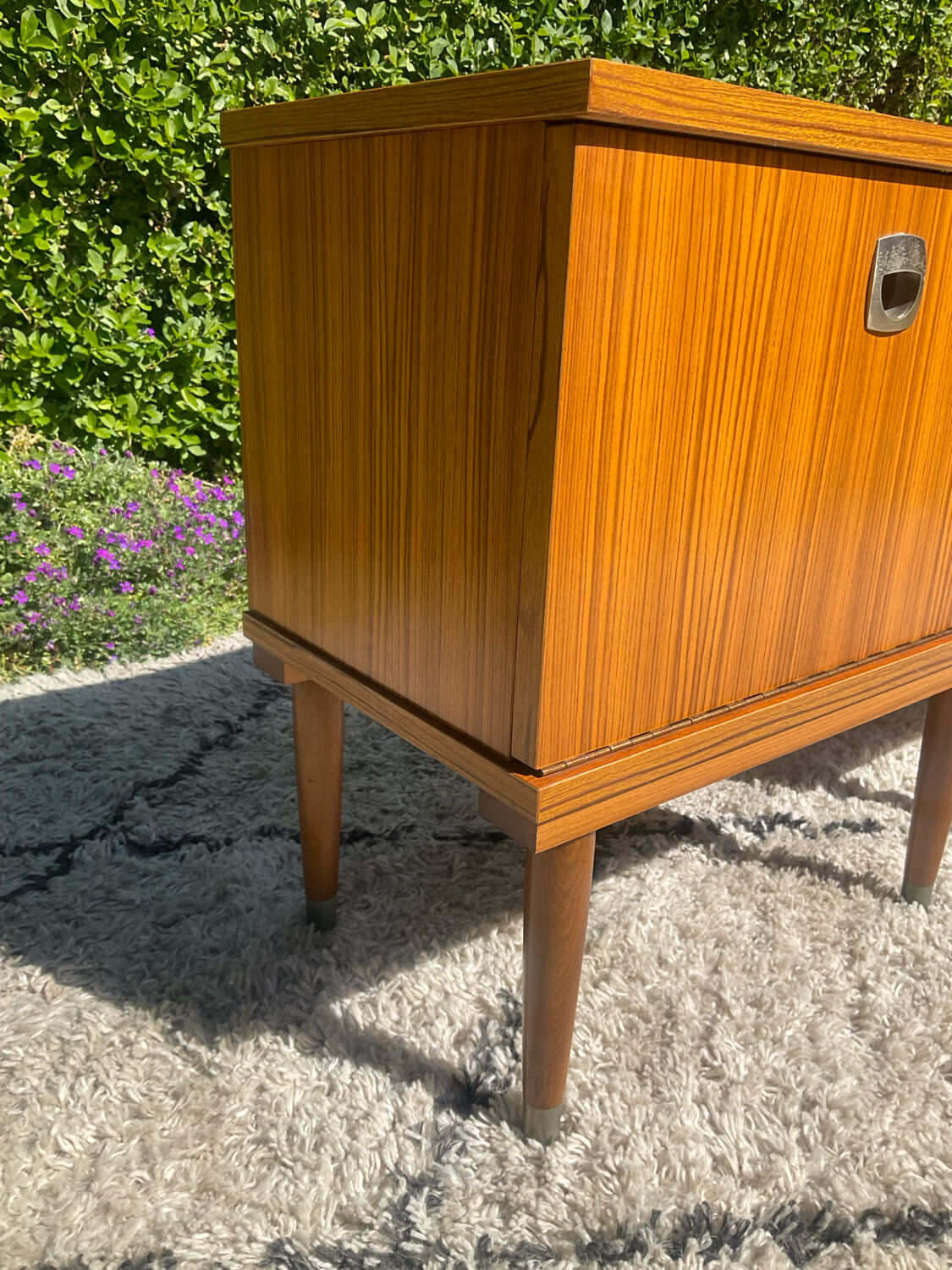 Vintage teak bedside tables from the 1970s.