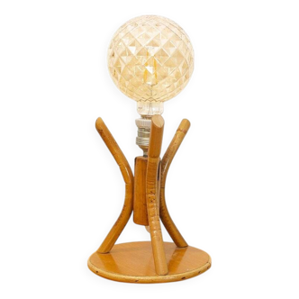 Bamboo Table Lamp, Spain, 1970s