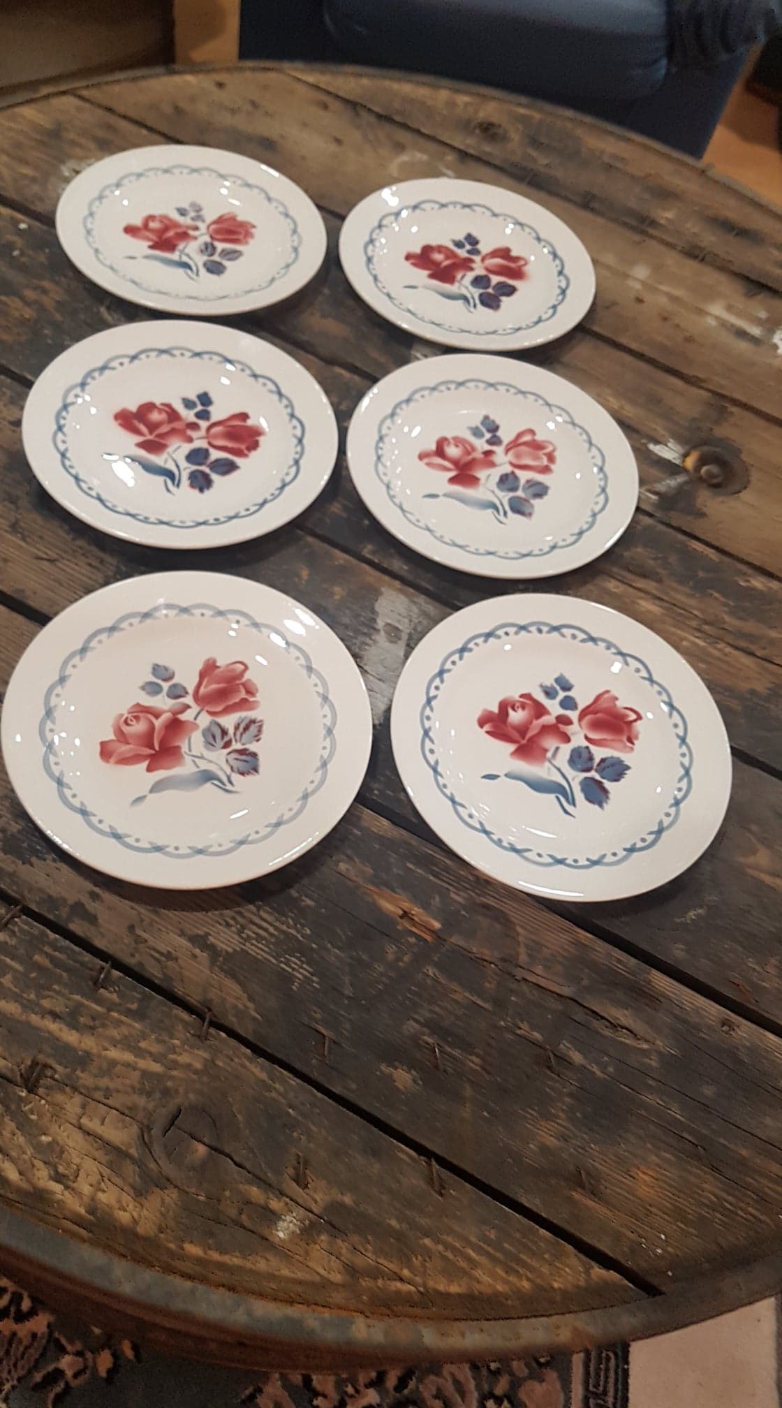Lot 6 plates Digoin Sarreguemines model Cannes