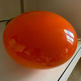 UFO lamp vintage with orange glass globe