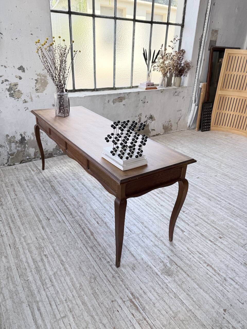 Console bureau en chêne 1960