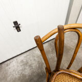 Pair of chairs bistrot Thonet Austria 1900 canning stamped