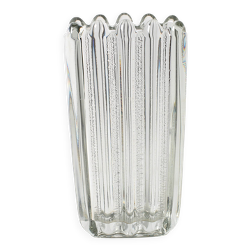 Vintage Rare Glass Vase / Mid-century Glass Vase by František Vizner / 1963
