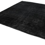 Hand-Knotted Oriental Overdyed 290 cm x 391 cm Black Wool Carpet