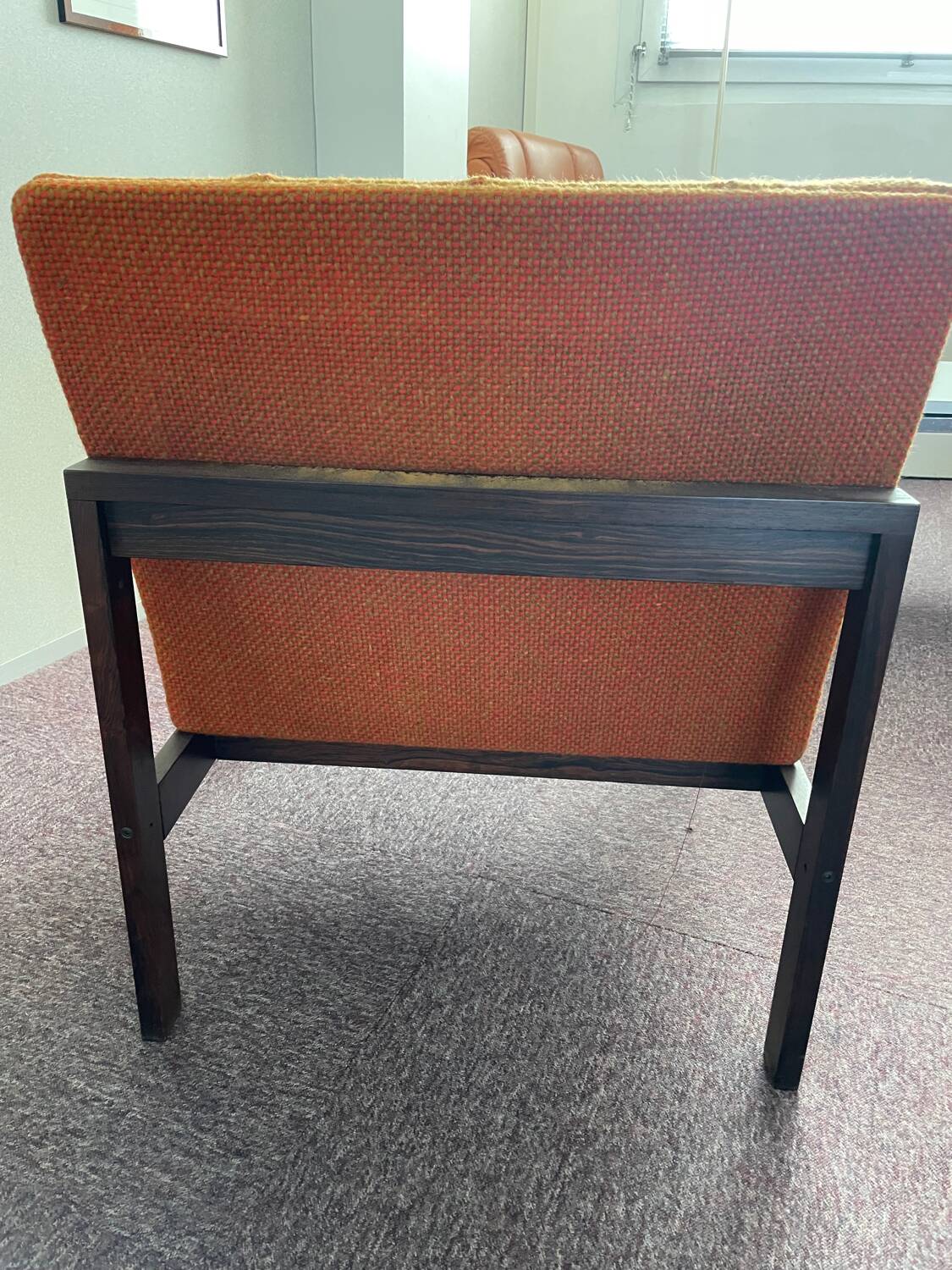 Pair of teak armchairs