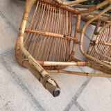 Pair of rattan chairs 60s