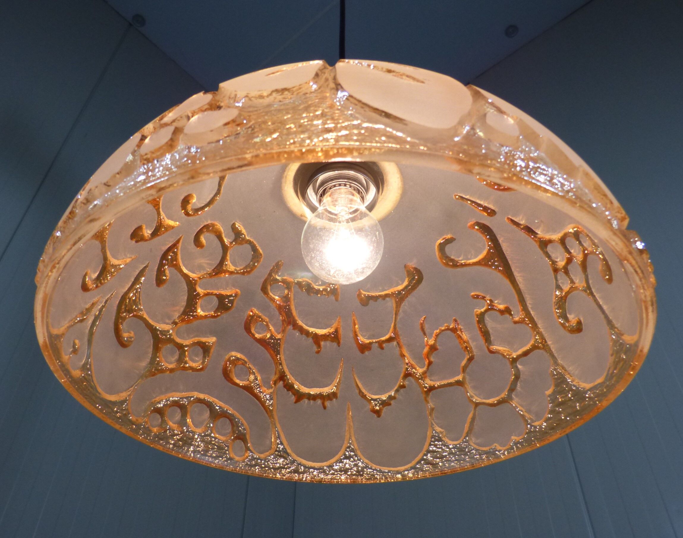 Peill & Putzler glass hanging lamp 1960-70’s