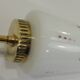 Pair of vintage wall sconces from the 1970s – Perforated opaline, brass