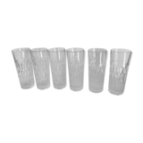 Six verres en cristal taillé
