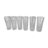 Six verres en cristal taillé