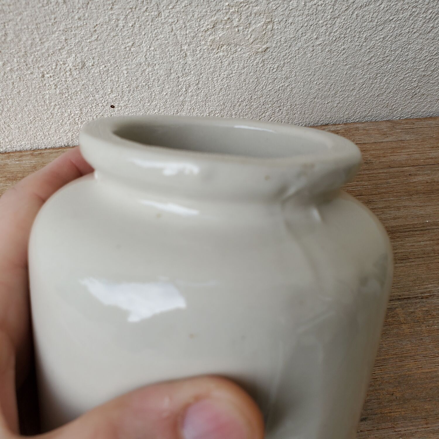 Mustard pot in stoneware LAB Lagny