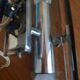 Pair of smoked glass and chrome wall lights