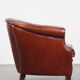 Cognac-Colored Cowhide Leather Club Chair in English Style