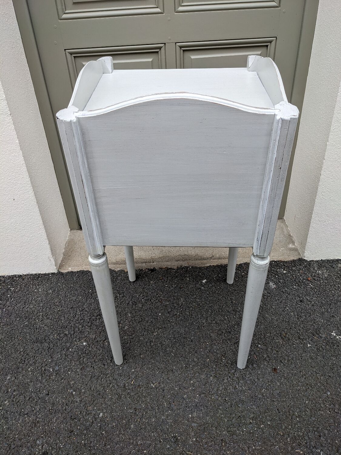 Painted and patinated bedside table