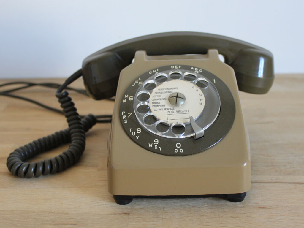 Vintage Socotel phone with rotating dial