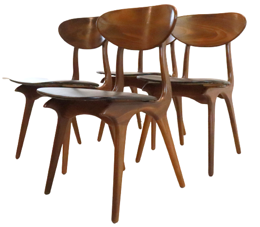 Set of 4 AWA dining chairs Louis van Teeffelen 'Ottersum'