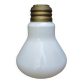 Suspension lampe ampoule verre opaline du style bulb de ingo maurer vintage