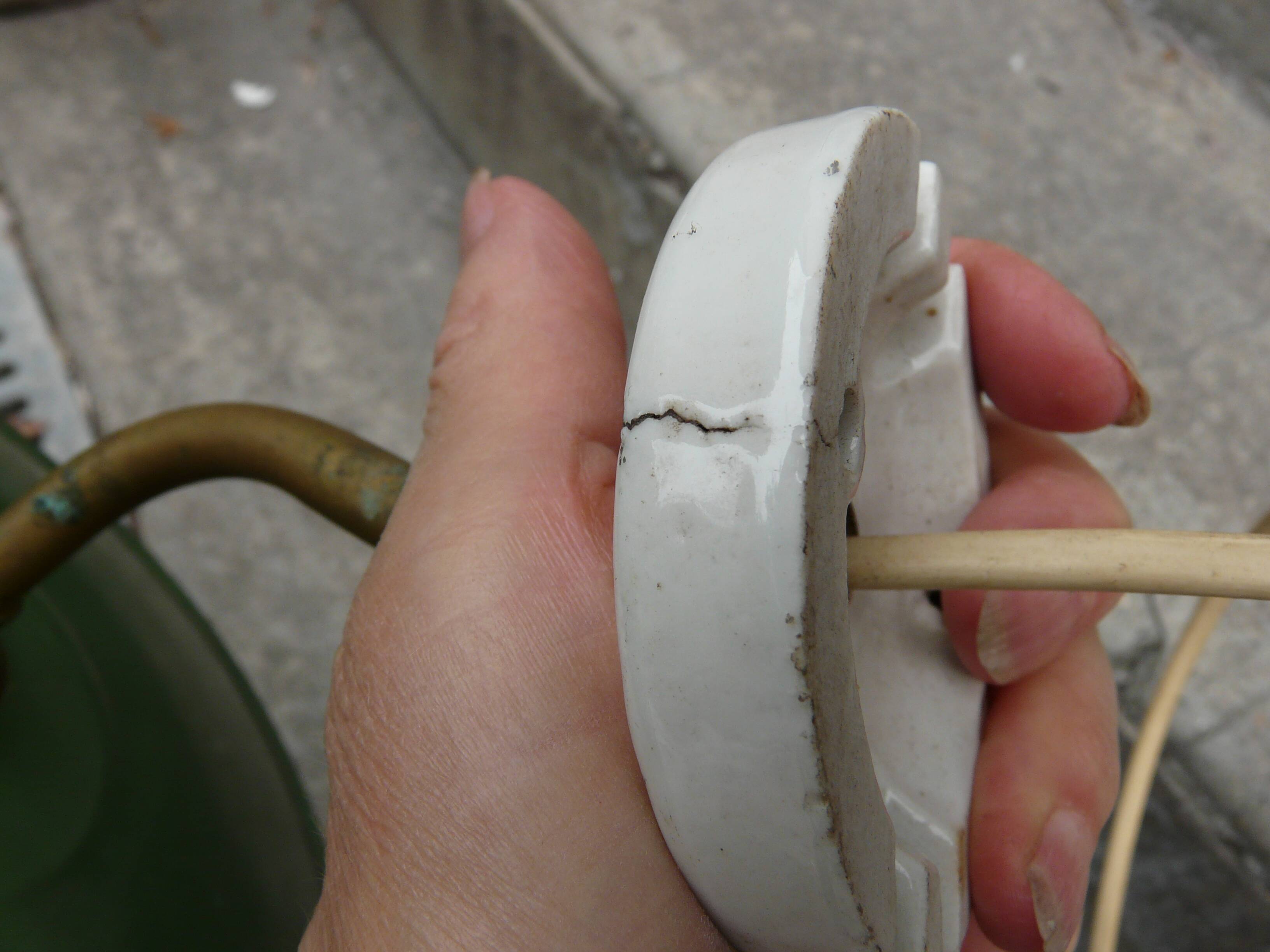 Vintage enamelled sheet metal swan neck wall light