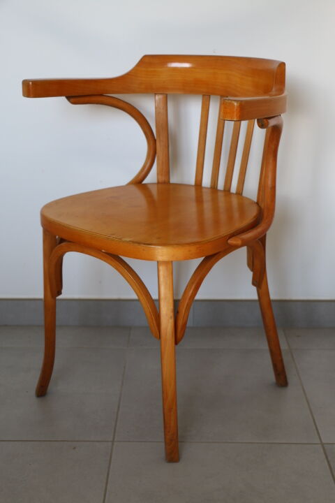 Baumann light beech armchair