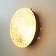 1970's Heavy round crystal glass wall sconce by Massive Belgium