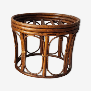 Rattan stool ottoman