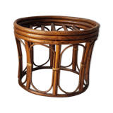 Rattan stool ottoman