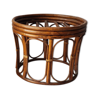 Pouf tabouret en rotin