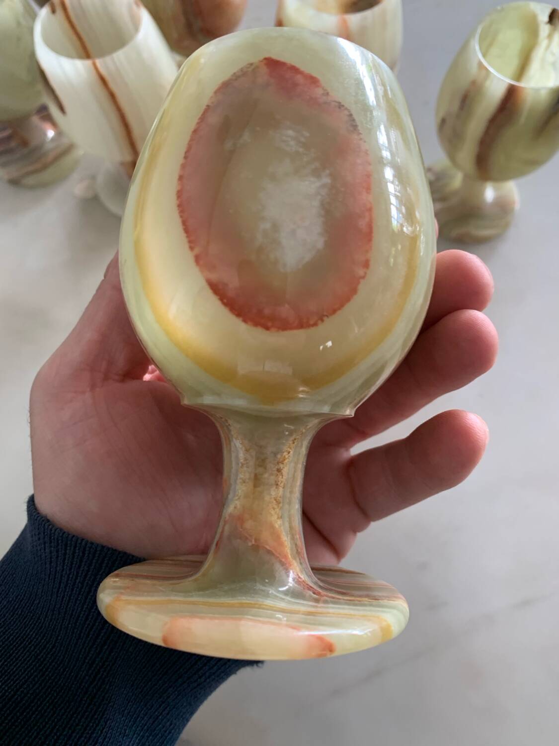 Vintage Onyx Glass Lot Circa 1970