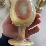 Vintage Onyx Glass Lot Circa 1970