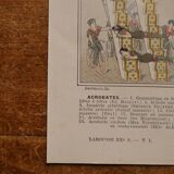 Lithographie originale sur les acrobates