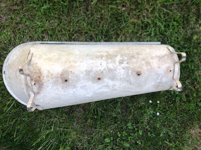 Ancient zinc bathtub