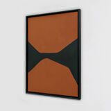 Original abstract terracotta painting, R13