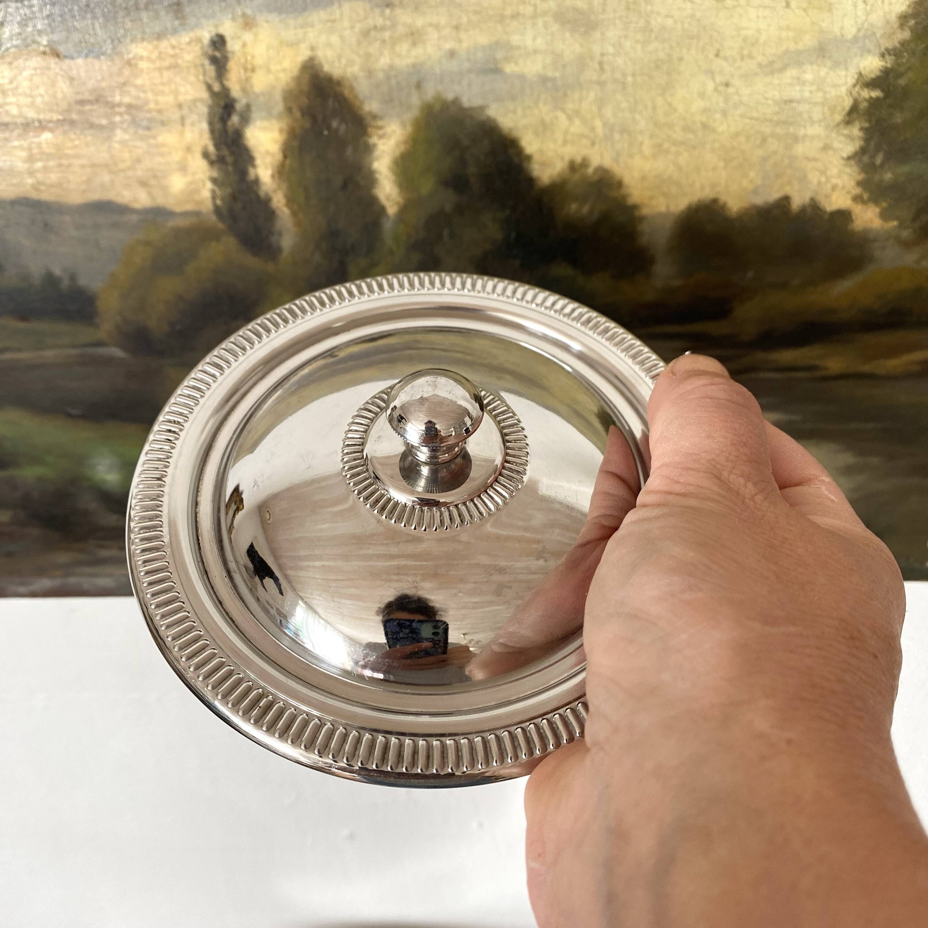 Stainless steel sugar bowl