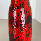 Rare Super Color Crusty Fat Lava Multi-Color Vase Scheurich, Germany WGP, 1970s
