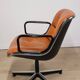 Charles Pollock leather office chair, Knoll edition, 1970