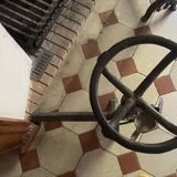 pair of wrought iron rack and pinion
