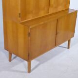 Mid-Century design highboard in cherry wood, vintage dresser, 1960s