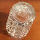 Thick glass vase geometric facet - vintage