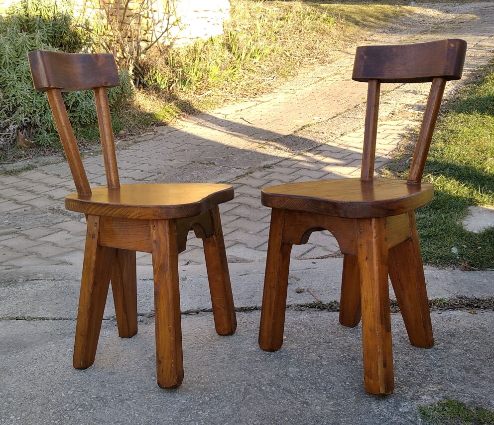 Brutalist style chairs