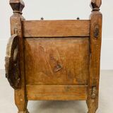 Old oriental wedding chest solid wood primitive design