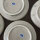 Set of 6 vintage glazed stoneware cups and saucers from the 1950s, new.