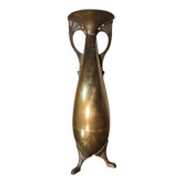 large brass vase empire style art nouveau 1880 to 1910, 60x20 beautiful condition for its age